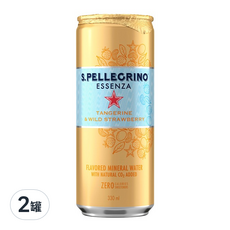 SANPELLEGRINO 聖沛黎洛 零卡香氛氣泡飲，香橙野莓口味, 330ml, 2罐