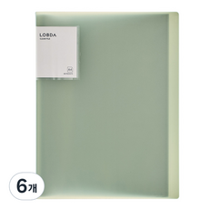 lobda A4 40頁透明文件夾, 鼠尾草綠, 6個