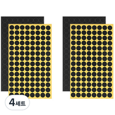 블루마토 스티커1 원 검정 70p, 4세트