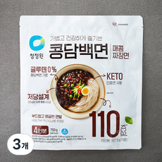 청정원 콩담백면 매콤짜장면 4인분, 750g, 3개