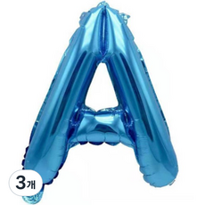 Pang Party 英文字母氣球 A 40cm, 藍色, 3個