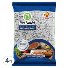 Tan Nhien 黑芝麻米紙, 180g, 4個