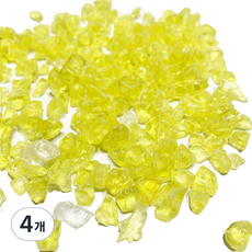 YSSCOMPANY 아크릴규사 데코덴 파츠 크런치 슬라임 재료 500g, 4개, 파인애플