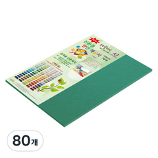 종이문화 친환경 양면색상지 No40 초록, 80개