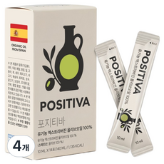 포지티바 유기농 엑스트라버진 올리브오일 14p, 140ml, 4개