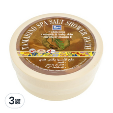 yOKO 去角質沐浴鹽 羅望子精油, 250g, 3罐