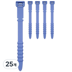 Rinablue 矽膠線材整理束帶, 25個, 藍色