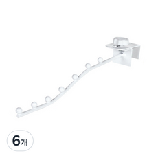 節省空間衣架, 白色, 6個