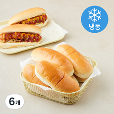 고고브레드 핫도그번 (냉동), 55g, 6개, 10개입