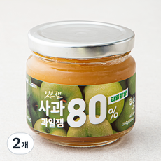 잇츠잼 사과 80% 과일잼, 200g, 2개