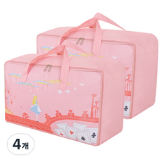 마켓감성 옥스포드 큐트 이불가방, 핑크, 4개
