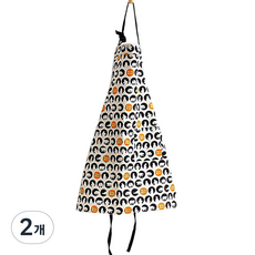 DM 알럽홈 북유럽 가족 베이킹 앞치마 L, 둥근 블랙 곰, 2개