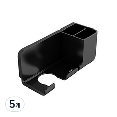 ARYKO 黏貼式吹風機架, 黑色, 5個