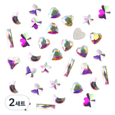 Jello Jello 頂級美甲AB水鑽 小型混合7種 x 10p 套組 JCS-04, 2套, 混合色