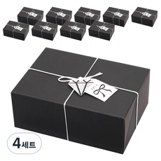 indi.k 中號包裝盒 10入 + 緩衝材 10入 + 蠟繩 + 2款貼紙 x 10入 + 2款吊牌 x 10入 套組, 4套, 黑色(盒)