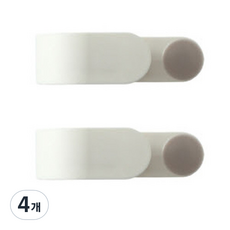 바이두루 화장실 접착식 다용도 홀더, 화이트, 4개