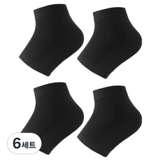 미톰 뒷꿈치 보습 풋패드 블랙, 23g, 6세트, 2개입