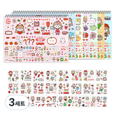 영아트 스케치북 7p + 캐릭터 스티커 25종 세트, 8절, 3세트