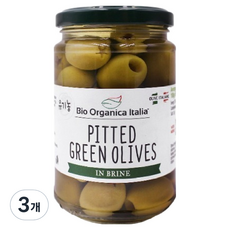 Bio Organica Italia 去籽綠橄欖, 3個, 280g