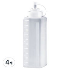 GREEN LIVING 洗衣精分裝空瓶 1000ml, 白色, 4個