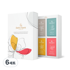 Betty Nardi Wonder Gold花茶禮盒組 4款, 伯爵茶 1.5 x 4p + 薄荷 1g x 4p + 洋甘菊 1g x 4p + 濃烏龍茶 1.5g x 4p, 6組