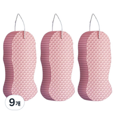 원이네 소프트 클렌징 때밀이 스펀지, 핑크, 1개입, 9개