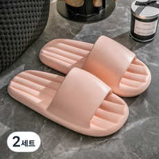 solve living 繩子樣式室內柔軟拖鞋, 一般款(粉色), 2組