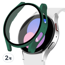 ITS LIFE Galaxy Watch 鋼化玻璃全覆蓋螢幕保護殼, 綠色
