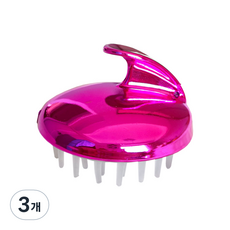 DAILYSHARE 矽膠洗髮按摩刷, 粉紅色, 3個, 1入