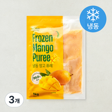 Fruit Moji 망고 퓨레 (냉동), 3개, 1kg