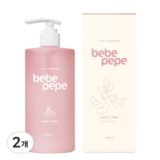 베베페페 슈퍼푸드 펫샴푸 스윗핑크, 300ml, 1개입, 2개