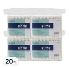 交換殼聚醣抗菌加工圓形棉籤, 200入, 20個