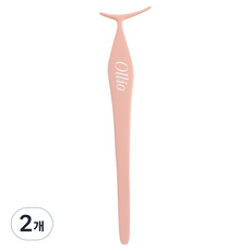 Ollio 免膠水睫毛U型鑷子, 粉紅色/無香, 2個