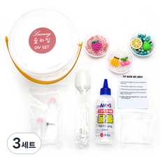 히야가게 과일나라 슬라임 DIY 세트, 3세트, 혼합색상