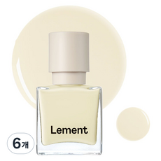 르멘트 컬러 네일 74, 커스타드 크림, 9.5ml, 6개