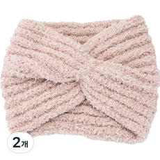 tsh 寬版交叉洗臉髮帶 FREE, 2個, 粉紅色