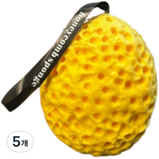Yeobi Home 柔軟海綿沐浴球, 黃色, 1入, 5個
