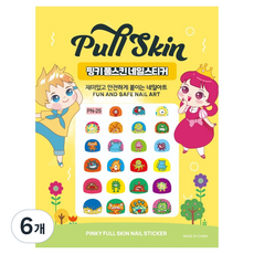 Pinky Tonky 兒童全版美甲貼, 6個, AN-25(怪獸)