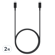 삼성전자 C타입-C타입 케이블 45W, 1.8m, 블랙, 2개 1.8m, 블랙, 2개