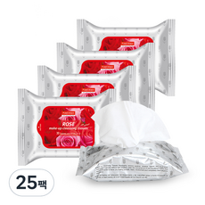 퓨어덤 클렌징 티슈 장미, 30매입, 25개