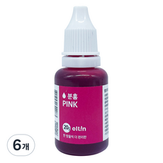 엘틴 푸드칼라 식용색소 진한 분홍, 20g, 6개