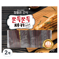 헬로도기 강아지 쫀득쫀득 져키, 오리, 300g, 2개 오리, 300g, 2개