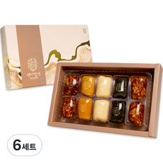 행운합격엿 옛다합격 사각엿 소형 5종 x 2p + 메세지카드 선물세트 120g, 6세트