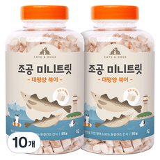 조공 반려동물 미니트릿 동결건조간식, 북어, 50g, 10개