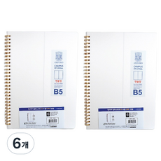 OXFORD 밀키웨이 Milkyway PP 스프링노트 B5 좌철 80매 2분할, 6개