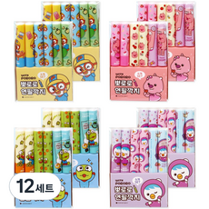 POPO FANCY Pororo聯名鉛筆帽4件組, 啵樂樂, 露比, 可龍, 佩蒂, 12套