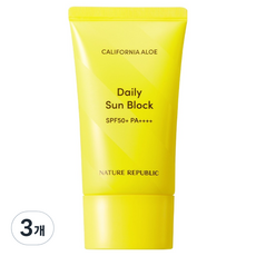 네이처리퍼블릭 캘리포니아 알로에 데일리 선블럭 SPF50+ PA++++, 57ml, 3개