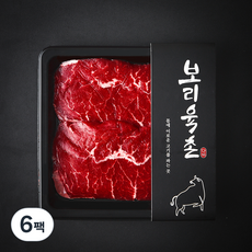 보리육촌 국내산 소고기 부채살 2등급 (냉장), 200g, 6팩