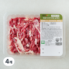 곰곰 무항생제 인증 국내산 오리 다리살 슬라이스 (냉장), 500g, 4개