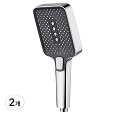 마켓감성 스퀘어 샤워 헤드 4홀, 실버, 2개